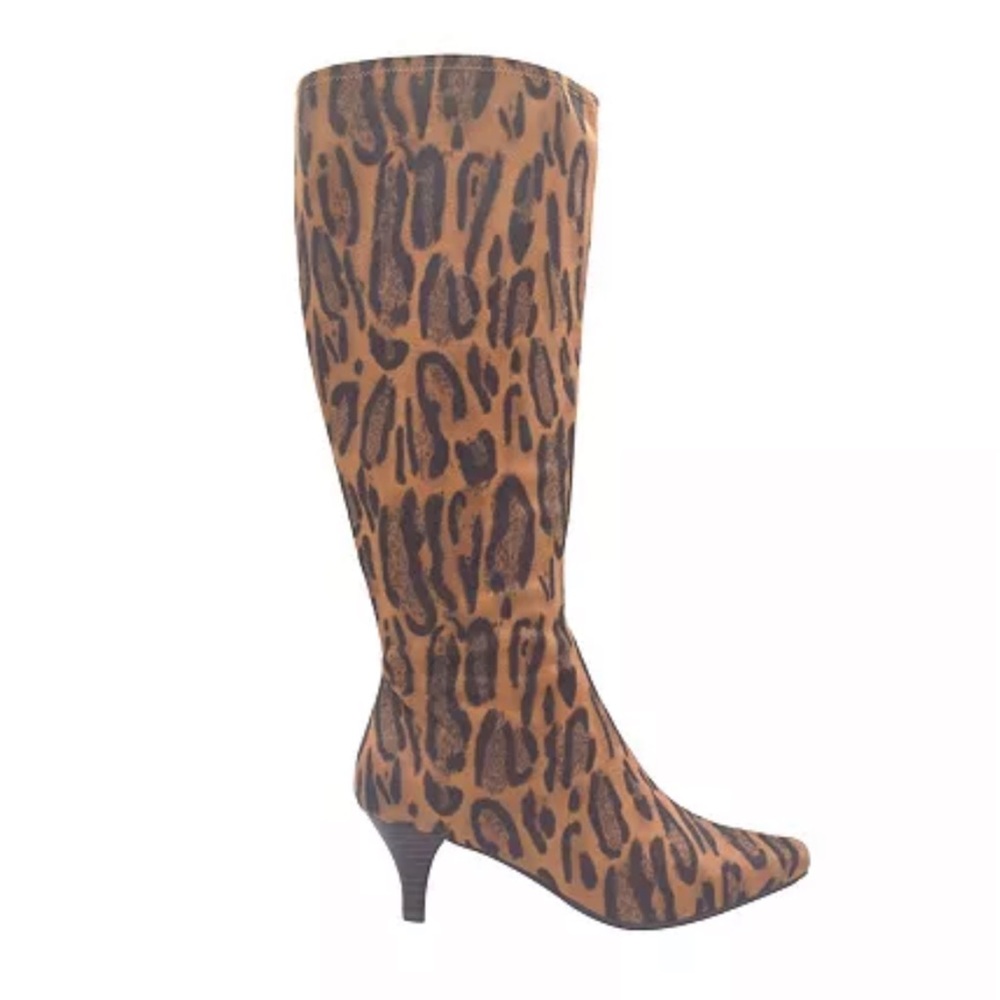 Leopard IMPO Women's Namora Wide-Calf Tall Heeled Boots